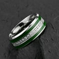 thumbnail image 7 of Couple Rings White Gold Plated 925 Sterling Silver Ring 2CT AAAAA Green CZ Women Wedding Ring Sets Men Titanium Steel Ring, 7 of 7