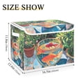 thumbnail image 5 of Yayeee Collapsible Cube Storage Bin with Lid Fabric Closet Decorative Basket with Handles, Art Goldfish Bowl, 5 of 7