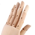 thumbnail image 3 of Dsseng Natural Wood Hand Model  18cm/7.09inch  Schima Wood  Perfect Reference Tool for Artists  Beginners & Advanced  Flexible Fingers  Human Hand Study  Basic Shapes Design, 3 of 8