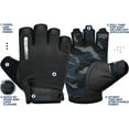 thumbnail image 3 of RDX Weight Lifting Gloves Fitness Bodybuilding Training Cycling Gym Equipment Blue Medium, 3 of 8