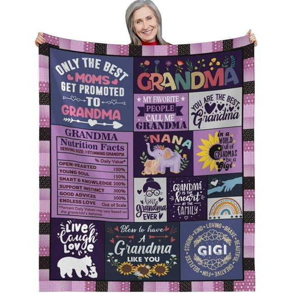 Gifts for Grandma Blanket Grandma Birthday Gifts Grandma Throw Blanket Best Grandma Gifts Grandma from Grandchildren Grandkids Granddaughter Nana Soft Throw Blanket 50"x 60"