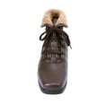thumbnail image 2 of PEERAGE Hazel Women Extra Wide Width Lace Up Leather Bootie BROWN 5, 2 of 7