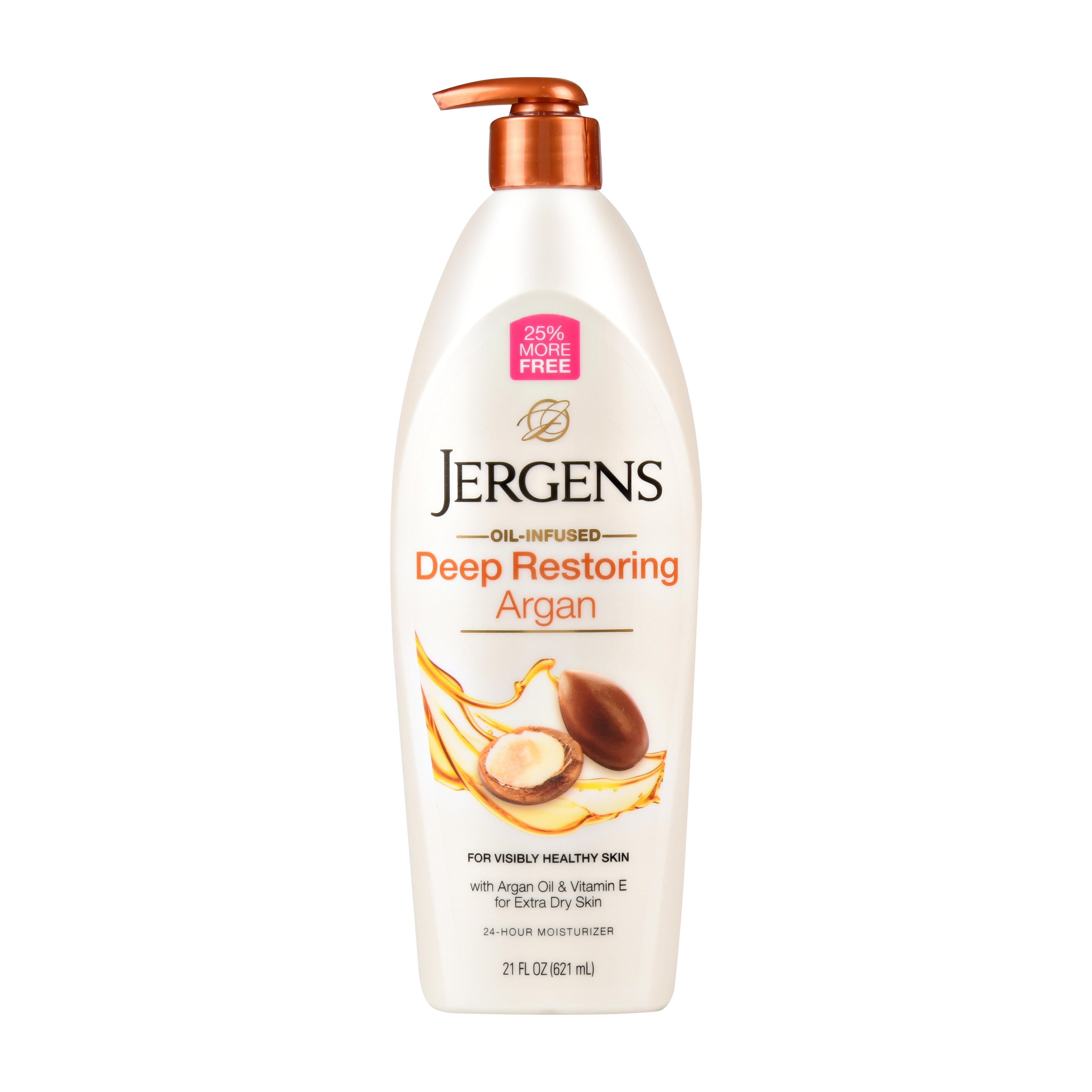 Jergens Deep Restoring Argan Oil Moisturizer, with Reviving Argan Oil