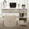 thumbnail image 2 of RichYa 47.2"W Home Office Desk with Storage Drawers,Modern Computer Writing Desk for Study, Workstation for Living Room, 2 of 11