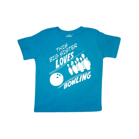 

Inktastic This Big Sister Loves Bowling Gift Toddler Toddler Girl T-Shirt
