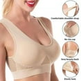 thumbnail image 7 of VISALY Womens Bralettes Seamless Bras 2 Pack Women Seamless Sports Bra Breathable Wireless Push Up Bra With Pads Yoga Running Fitness Bralettes Padded Bra Comfortable Bras Bras For Women Beige M, 7 of 7