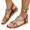A-Brown82, variant on Yuanlong Womens Sandals Slingback Rhinestones Flat Sandals Elastic Ankle Strap Bohemian Beach Leisure Shoes