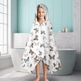 thumbnail image 6 of White Butterfly Pattern Hooded Bath Towel，60"x35" for Ages 3 To 12 Kids, Quick Dry Lightweight Soft Microfiber Hood Beach Towel Cover Up for Kids, 6 of 7