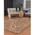 thumbnail image 4 of Unique Loom Botanical Collection Abstract Pictorial Transitional Indoor and Outdoor Flatweave Area Rug, 8 Feet x 11 Feet 4 Inch, Brown/Beige, 4 of 10