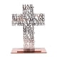thumbnail image 2 of Crucifijo de pie Jesús Coleccionable para el hogar Escrituras Cruz Reliquias Figura Viviente Oro rosa, 2 of 9