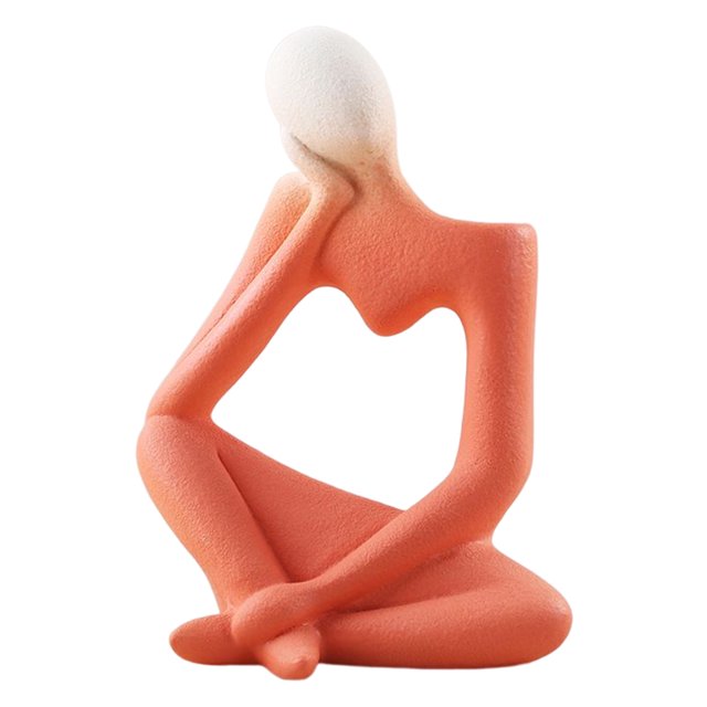 Cerámica Abstract Thinker Jarrón Adornos Helado Figura Escultura Decoración del hogar (A) Likrtyny Libre de BPA