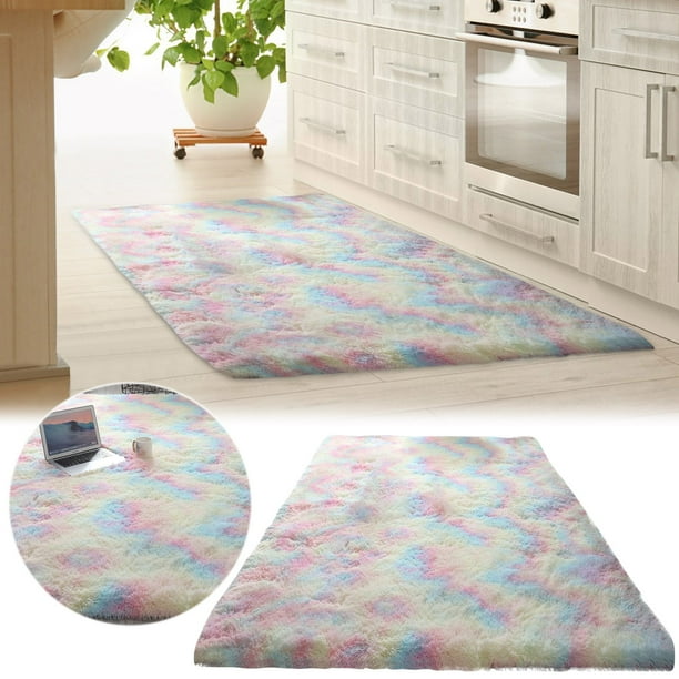 Alfombra súper suave | Alfombra moderna para interior para salón, dormitorio: microfibra sintética mullida, lavable, respaldo antideslizante, rectangular, ultra cómodo, varios tamaños