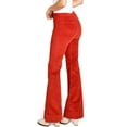 thumbnail image 2 of Angry Rabbit Women's Juniors Mid Waist Stretchy Premium Corduroy Flares (26, Vermillion), 2 of 4