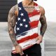 thumbnail image 4 of Mens Camisetas Algodón Día de la Independencia Impreso sin Mangas Cuello Redondo Chaleco, Chaleco sin Mangas para Hombres, 4 of 7