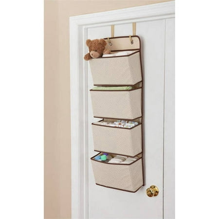 Delta Children 4-Pocket Hanging Wall Organizer, Beige