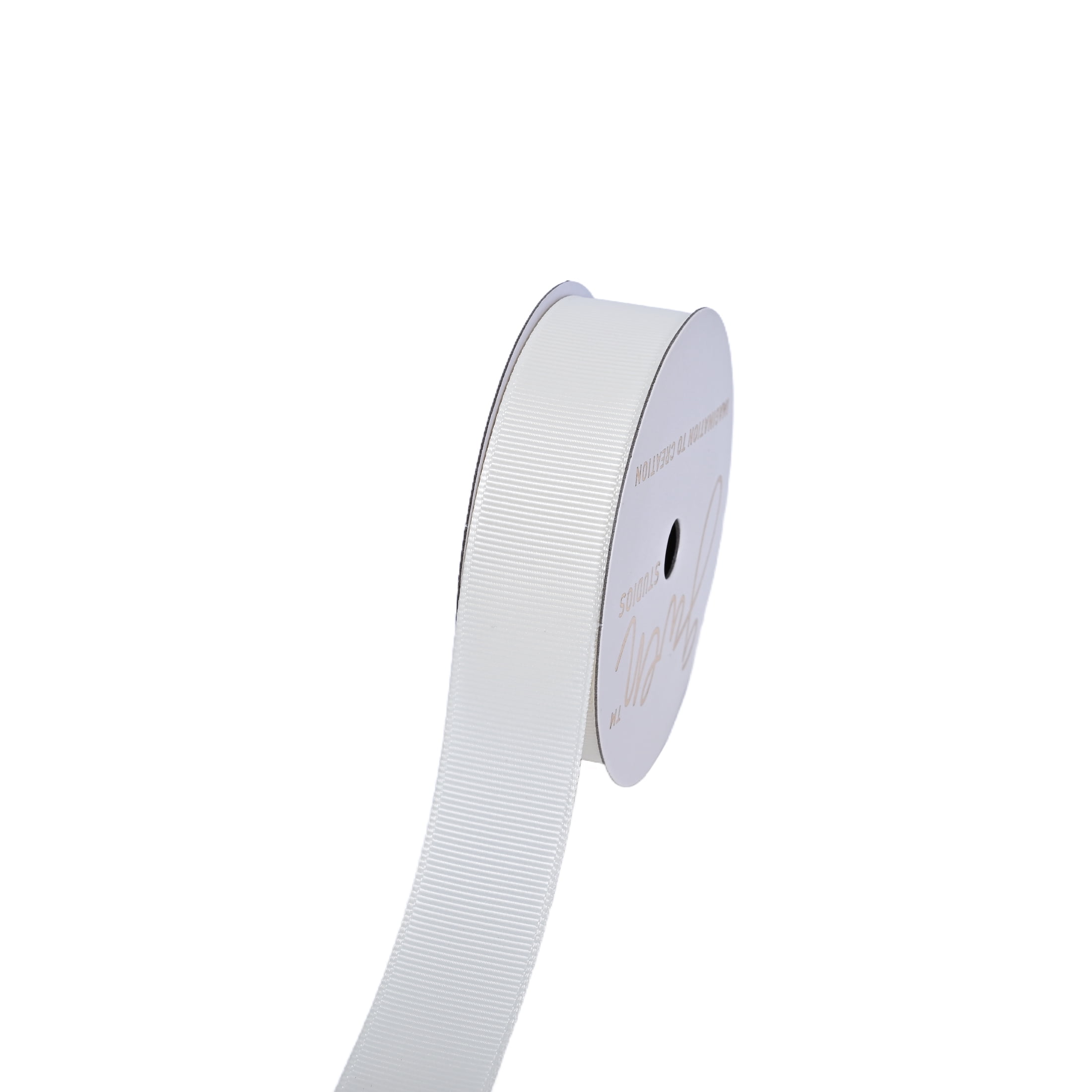 Gwen Studios 7/8" Cream Grosgrain Ribbon, 7 Yards