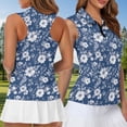 thumbnail image 4 of Aplkyhs Funny Couple Golf Shirts Retro Floral Women Sport Cloth Moisture Wicking Suitable for Tennis Enthusiasts Machine Washable Soft and Comfortable, 4 of 5