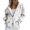 White, variant on Bovemsi Sweatshirt for Women Autumn And Winter Zipper Loose Star Pattern Zip Up Hoodie