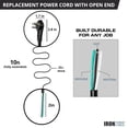 thumbnail image 3 of Iron Forge Cable Flat Plug 16 Gauge Power Cord Replacement - 10ft,15 Amp Black Heavy Duty, 16/3 SJT 3 Prong Cable for Appliances & Power Tools, 3 of 8
