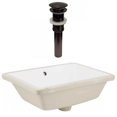 thumbnail image 1 of American Imaginations 18-in. W CUPC Rectangle Bathroom Undermount Sink Set In White - Oil Rubbed Bronze Hardware - Overflow Drain Incl. AI-31841, 1 of 9