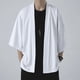 thumbnail image 4 of Kimonos ligeros para hombre, ropa tradicional japonesa, cárdigan abierto, capa, haori, yukata, chaqueta, abrigo negro., 4 of 6