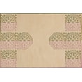 thumbnail image 5 of Casavani Handblock Printed Beige Cotton Dhurrie 9'x12' Area Rugs for Living Room & Dining Room, 5 of 7