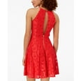 thumbnail image 2 of Material Girl Juniors Lace Fit Flare Dress Hibiscus XL, 2 of 2