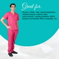 thumbnail image 2 of ACTIVE UNIFORMS Men Scrub Set Medical Scrub Top and Pants (Hot Pink, 5X-Large), 2 of 6