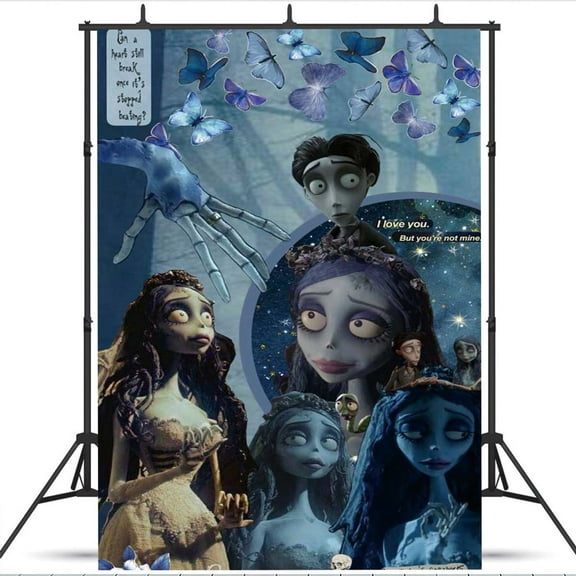 Corpse Bride school Backdrop Taspestry Banner Party Supplies Background Poster Decor Decorations