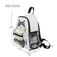 thumbnail image 3 of FORMRS School Backpack with Front Zippered Pocket 12" Student Travel Daypack, Black Cute Cat, 3 of 6