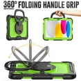 thumbnail image 3 of Dteck iPad 10th Generation Case with Built-in Screen Protector, Heavy Duty Shockproof Drop Protection Rotating Handle Grip Stand Rugged Case for iPad 10th Generation 10.9-Inch 2022, Green, 3 of 7