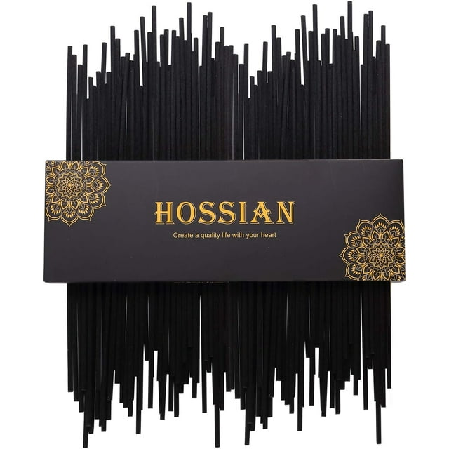 HOSSIAN Reed Diffuser Sticks - Reed diffusers-Reed Sticks -Diffuser Glass Bottles-Diffuser Refills- Natural Rattan Wood Replacement for Aroma Fragrance (10" Black)