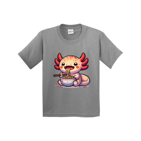 Inktastic Funny Axolotl Ramen Lover Youth T-Shirt