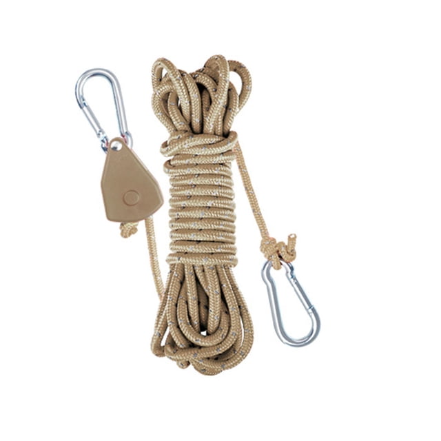 Tensor de cuerda con rodillo de 300 cm, resistente, para exteriores, senderismo, navegación, acampada, ajustador de cuerda tensora.