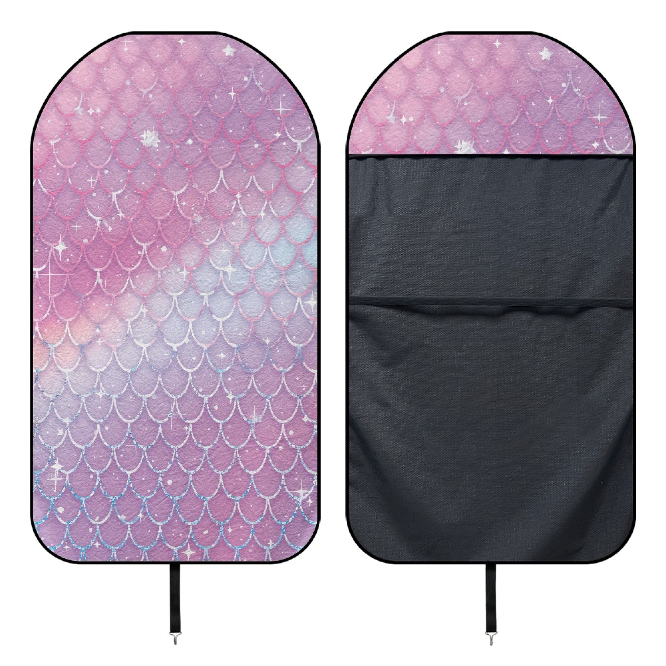 XYZCANDO Pastel Gradient Mermaid Scale Car Seat Cover - Sweatproof & Waterproof Protector | Soft Microfiber, Universal Fit for Cars, SUVs & Trucks