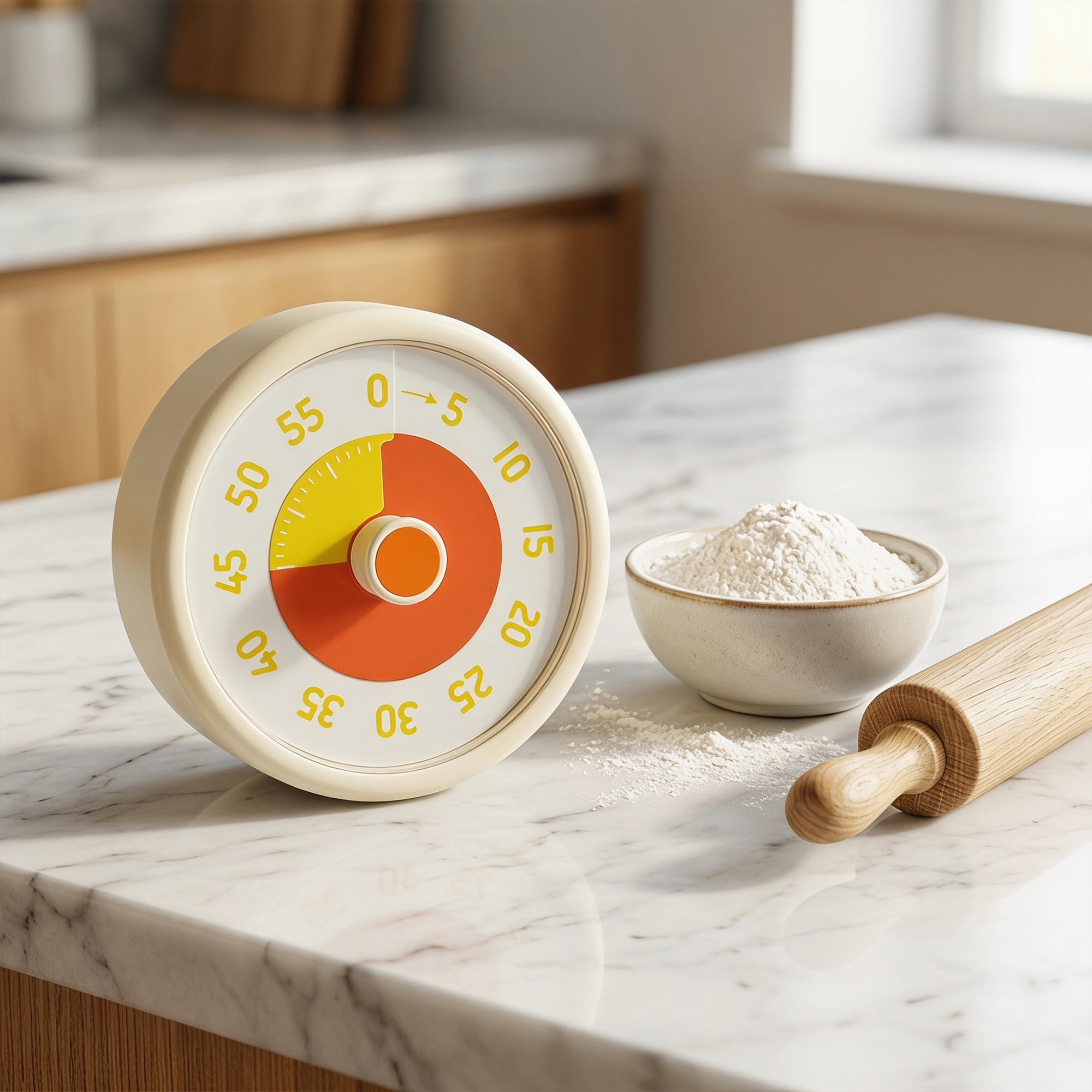 Unique Bargains 60 Minute Kitchen Digital Visual Timer Yellow-B