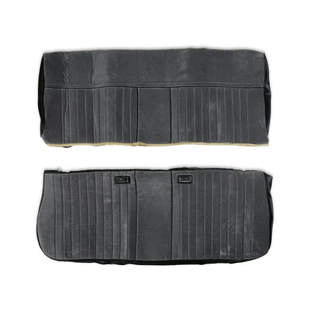 Brothers Trucks 05-320 Seat Upholstery Kit-Deluxe Pleat Cloth/Vinyl-Black/Silver