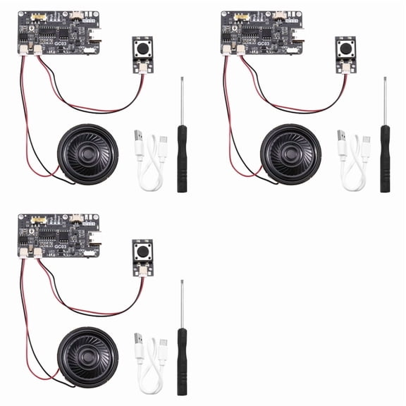 3X Recordable Sound Module 8M MP3 Button Control Music Voice Player Board with Speaker