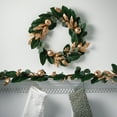 thumbnail image 3 of 22"H Sullivans Gold Berry Leaf Wreath, Green, 3 of 4