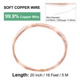 thumbnail image 3 of 99% Alambre de Cobre Suave, 25 Gauge 16FT Alambre de Cobre Puro para Manualidades DIY [0.45mm, 5M], 3 of 7