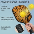 thumbnail image 2 of Pickleball Paddles Set Of 2, Fiberglass Surface, Animal, Leopard Print, 4 Balls & Bag, 2 of 5