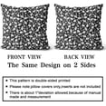 thumbnail image 2 of Vintage Flower Pillow Covers 20x20 Set of 2 Rustic Cute Small Floral Black Cream Decorative Throw Pillows Outdoor Pillowcase Farmhouse Velvet Cushion Case Decor for Home Sofa Couch Bed, 2 of 6