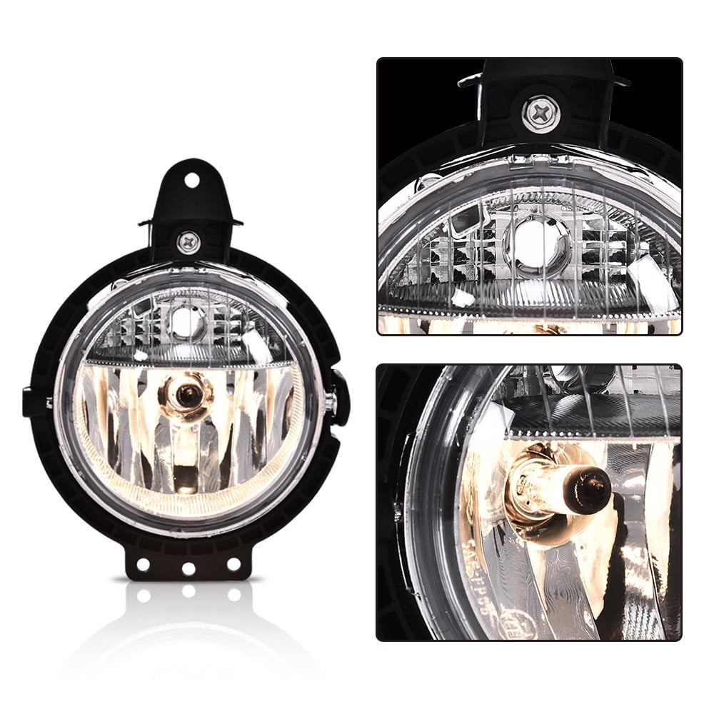 PIT66 Front Bumper Fog Light, Fit for 2007 2008 2009 2010 2011 2012 2013 2014 2015 Mini Cooper R55 R56 R57 R58 Bumper Fog Lamp Assembly Driver & Passenger Side Left/Right