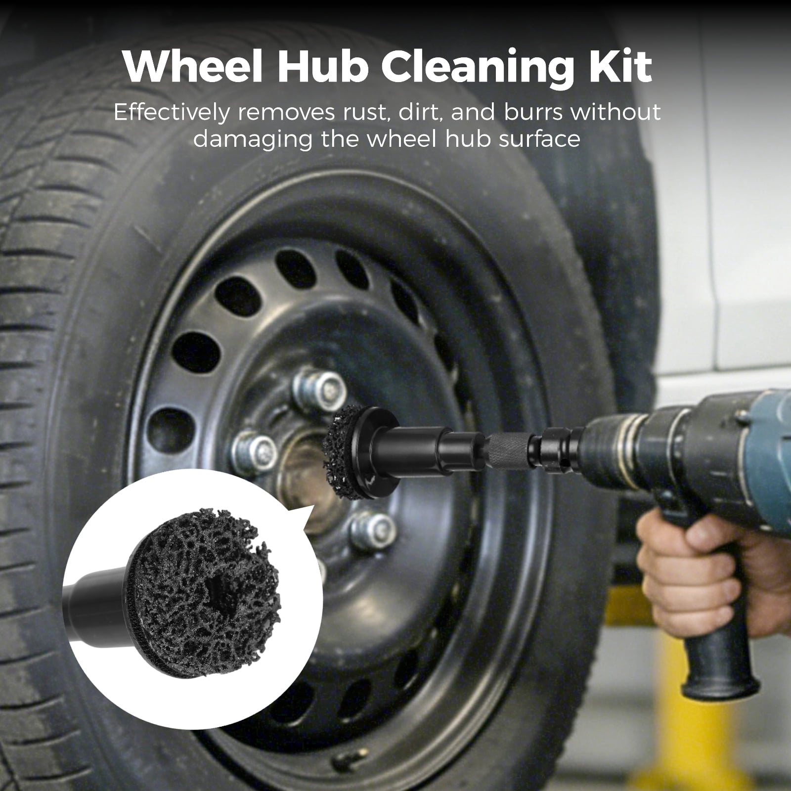 Wheel Cleaning Kit – For Electric Drills or 1/2-Inch Impact Wrenches
