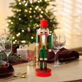 thumbnail image 6 of FVDPWYE Christmas Nutcracker Figurine 11.22'' Tall with Lights Standing Decorative Nutcracker Ornament for Desktop Centerpiece Family Green, 6 of 9
