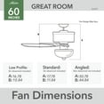 thumbnail image 5 of Hunter 60 inch Reveille Noble Bronze Ceiling Fan with LED Light Kit and Pull Chain, 5 of 9