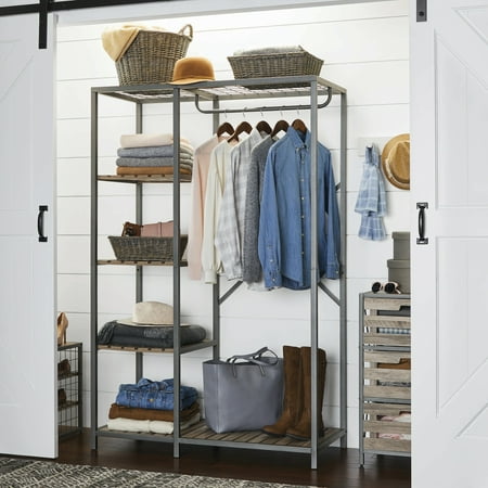 Walmart Clothes Hanger Rack Magnificent Better Homes Gardens Farmhouse Grey Wood And Metal Garment Rack Walmart Clothes Hanger Rack Magnificent Better Homes Gardens Farmhouse Grey Wood And Metal Garment Rack