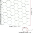 thumbnail image 2 of Unique Bargains 39' x 15' Chicken Wire Net Floral Wire Netting Hexagonal Mesh Galvanized Iron, Silver Tone, 2 of 5