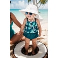 thumbnail image 6 of Baby Sun Hat Toddler Kids Boys Girls Wide Brim Beach Hats with Sunglasses UPF 50+ Plain Caps with Neck Flap, 6 of 7