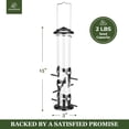 thumbnail image 5 of Kingsyard Metal Tube Bird Feeders for Outdoor Hanging with 6 Ports, Chew-Proof, 2 lbs Seed, Black, 5 of 7